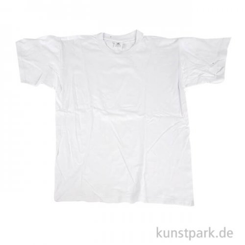 T-Shirt mit Rundhals aus Baumwolle - weiß S