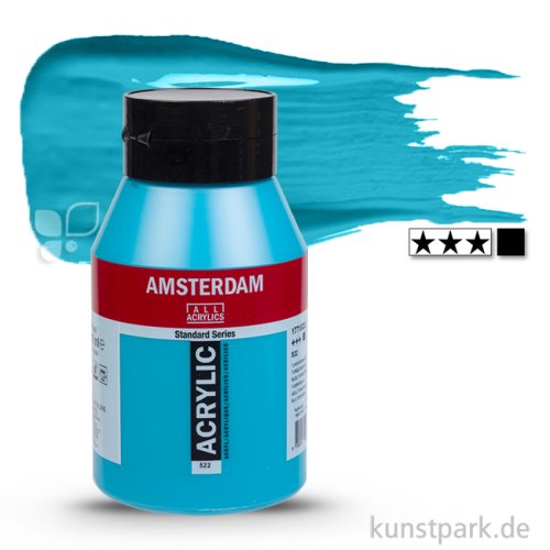 Talens AMSTERDAM Acrylfarben 1 Liter Flasche | 522 Türkisblau