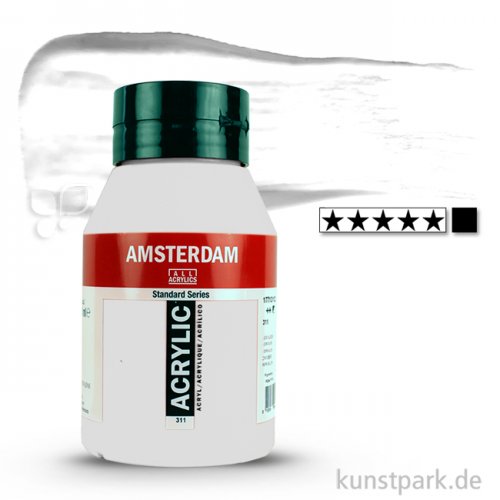 Talens AMSTERDAM Acrylfarben 1 Liter Flasche | 105 Titanweiß