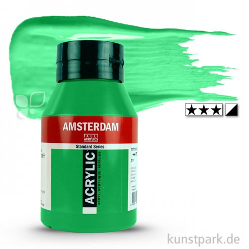 Talens AMSTERDAM Acrylfarben 1 Liter Flasche | 618 Permanentgrün hell