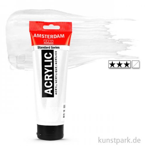 Talens AMSTERDAM Acrylfarben 250 ml Tube | 104 Zinkweiß