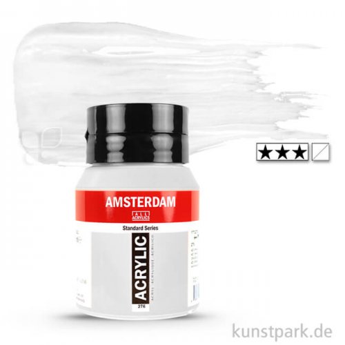 Talens AMSTERDAM Acrylfarben 500 ml Flasche | 104 Zinkweiß