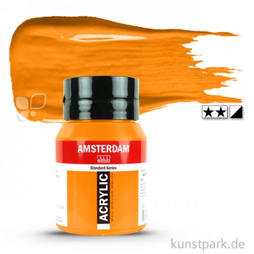 Talens AMSTERDAM Acrylfarben 500 ml Flasche | 276 Azo-Orange