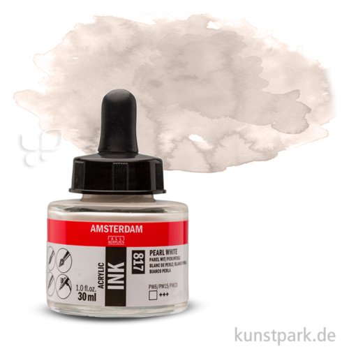Talens AMSTERDAM Acrylic Ink 30 ml Einzelfarbe | 817 Perlweiß