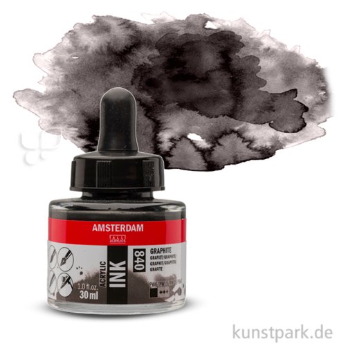 Talens AMSTERDAM Acrylic Ink 30 ml Einzelfarbe | 840 Graphite
