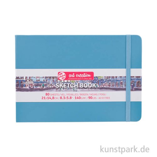 Talens Art Creation - Skizzenbuch Lake Blue, 80 Blatt, 140g 21 x 15 cm