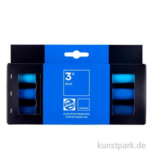 Talens Pantone Marker Set - 3 Blue Farben