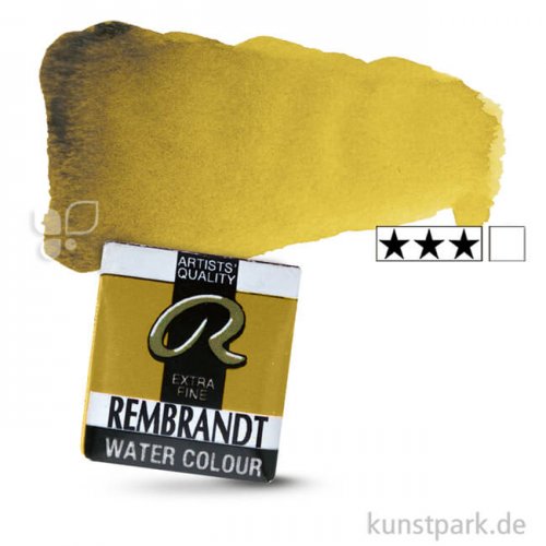 Talens REMBRANDT Aquarellfarben 1/2 Näpfchen | 296 Azogrüngelb