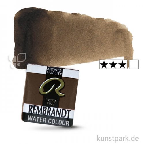Talens REMBRANDT Aquarellfarben 1/2 Näpfchen | 417 Transparentoxid Umbra