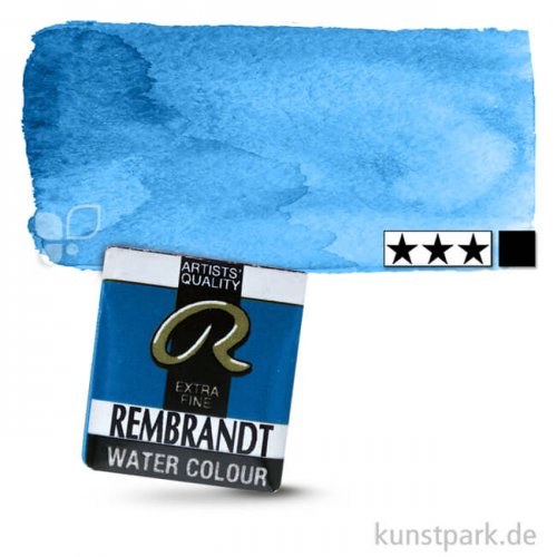 Talens REMBRANDT Aquarellfarben 1/2 Näpfchen | 583 Phthaloblau rot