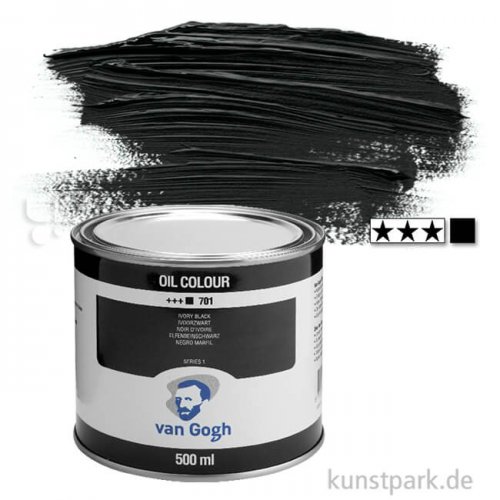 Talens VAN GOGH Ölfarben 500 ml | 701 Elfenbeinschwarz