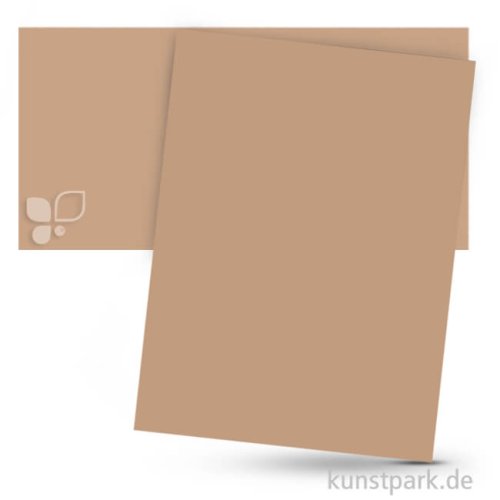 Tonpapier 50x70 cm, 10 Bogen, 130g Farbe | Rehbraun