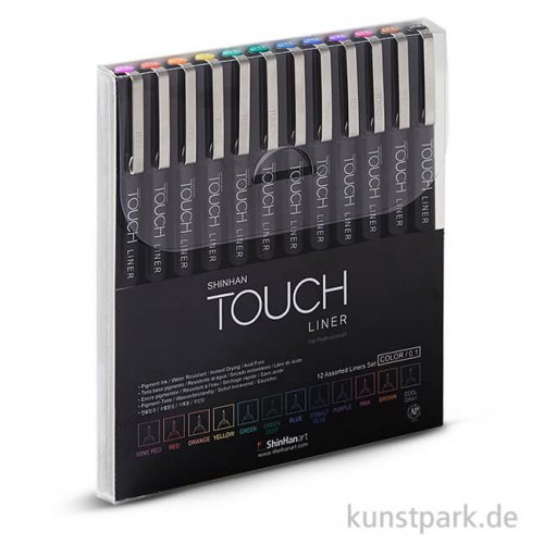 TOUCH Liner Color 0,1 mm Set mit 12 verschiedenen Farben