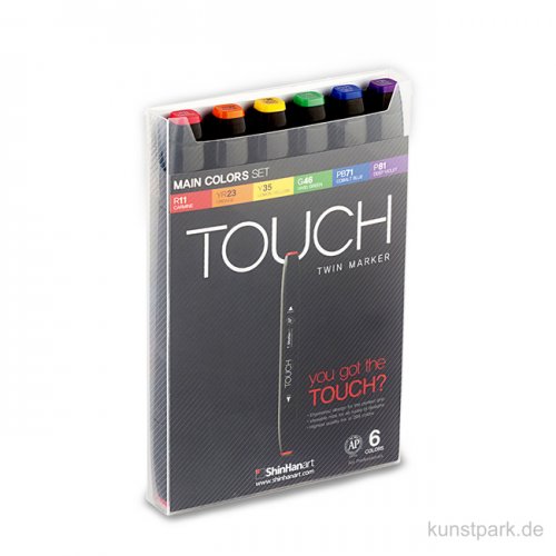 TOUCH Twin Marker Set 6er - Main Colors