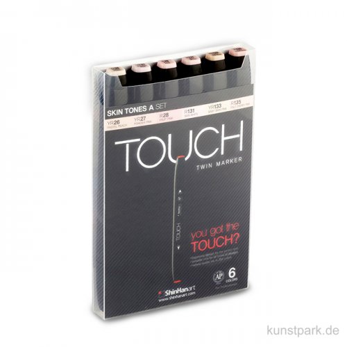 TOUCH Twin Marker Set 6er - Skin Tones