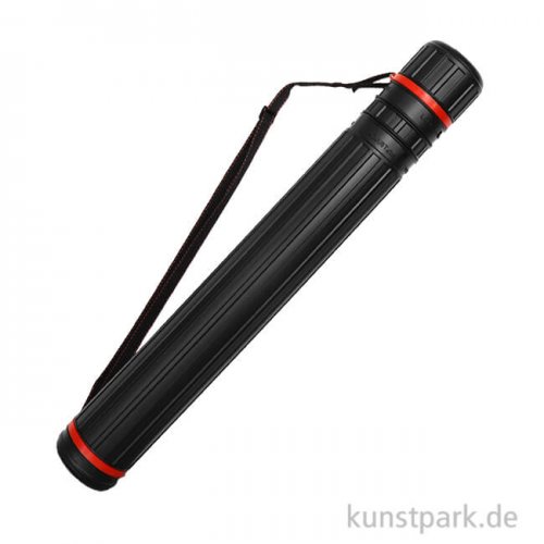 Transportrolle aus schwarzem Kunststoff, 60 - 100 cm, ø 8,5 cm