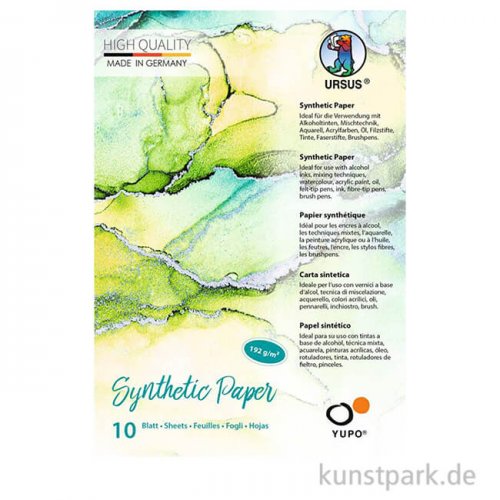 Synthetisches Papier Yupo, Weiß, 10 Blatt DIN A3