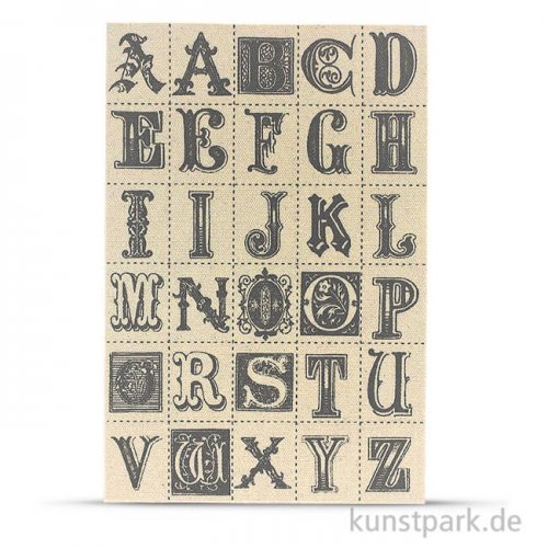Vintage Canvas Sticker - Buchstaben, selbstklebend