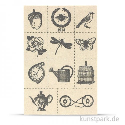 Vintage Canvas Sticker - Natur, selbstklebend