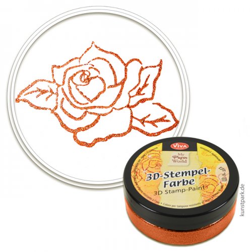Viva Decor 3D-Stempelfarbe 50 ml | Kupfer