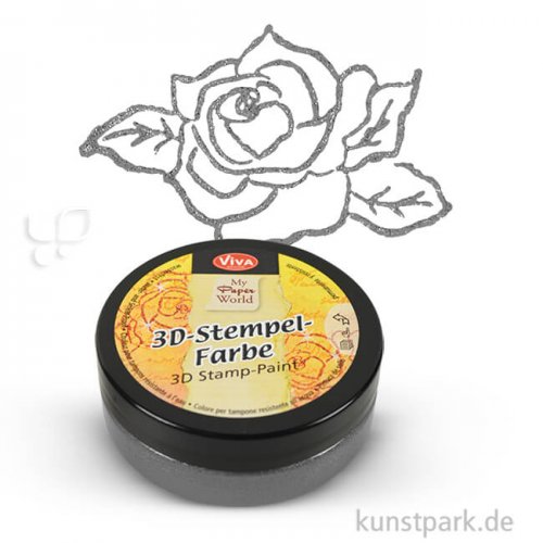 Viva Decor 3D-Stempelfarbe 50 ml | Silber