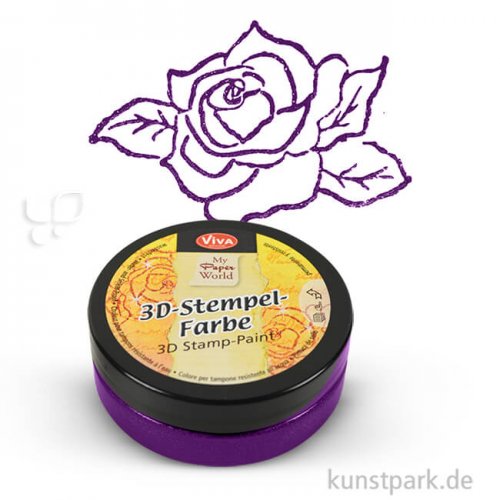 Viva Decor 3D-Stempelfarbe 50 ml | Violett-Metallic