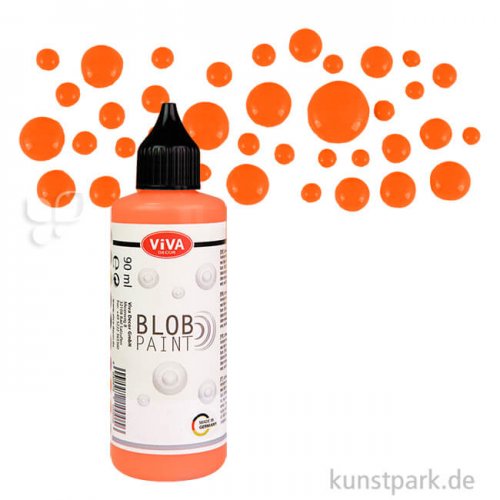 Viva Decor Blob Paint 90 ml | Neon Orange