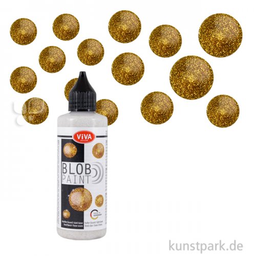 Viva Decor Blob Paint Metallic & Glitter 90 ml | Gold Glitter