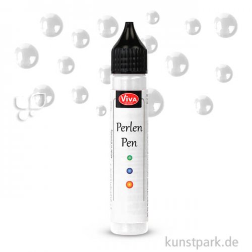 Viva Decor Perlen-Pen 25 ml Einzelfarbe | Eisweiß