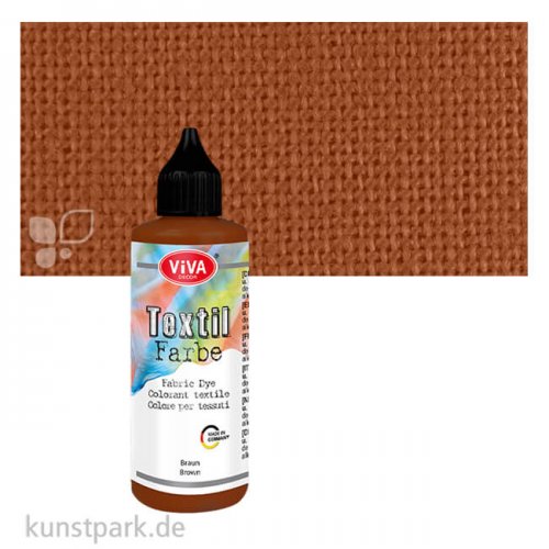Viva Decor Textil- und Batikfarbe, 90 ml Einzelfarbe | Braun