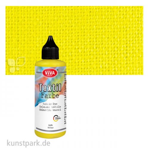 Viva Decor Textil- und Batikfarbe, 90 ml Einzelfarbe | Gelb