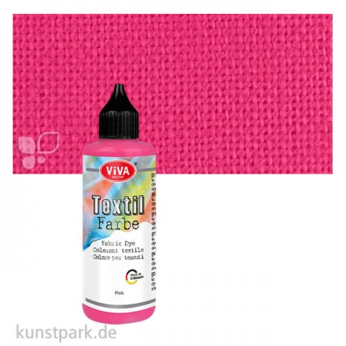 Viva Decor Textil- und Batikfarbe, 90 ml Einzelfarbe | Pink