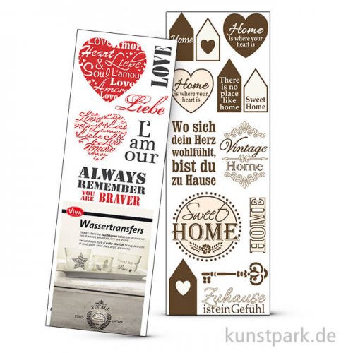 Viva Decor Wassertransfers 2er Set - Sortierung Home