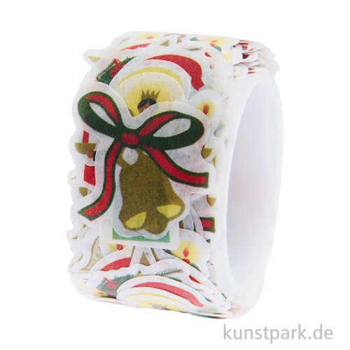 Washi Sticker - Weihnachtsmann, 200 Aufkleber