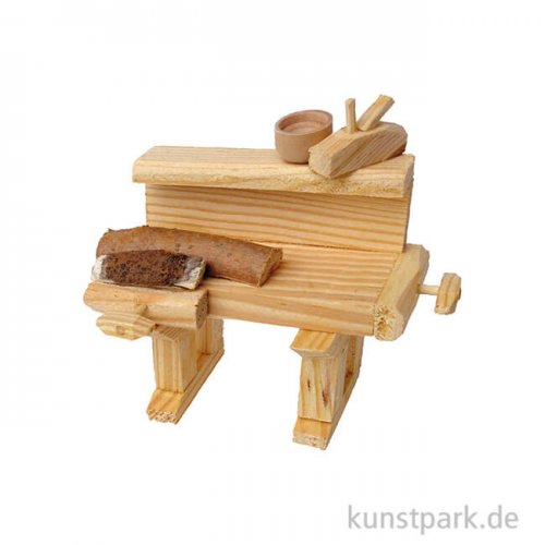 Mini Werkbank aus Holz 9,5 cm