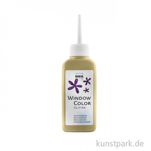 KREUL Window Color Glas Design - Glitzer Effekt 80 ml Glitzer-Gold
