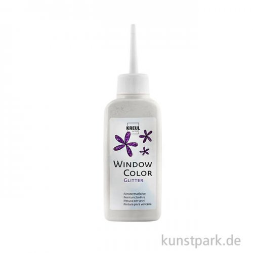 KREUL Window Color Glas Design - Glitzer Effekt 80 ml Glitzer-Silber