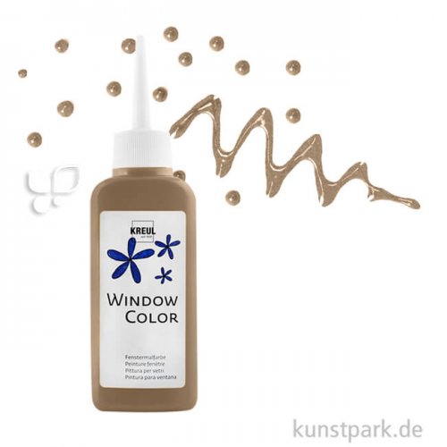 KREUL Window Color Glasmalfarbe 80 ml Einzelfarbe | Hellbraun
