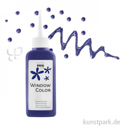KREUL Window Color Glasmalfarbe 80 ml Einzelfarbe | Nachtblau