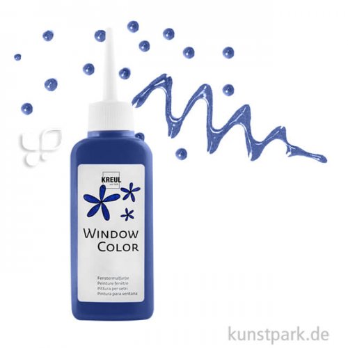 KREUL Window Color Glasmalfarbe 80 ml Einzelfarbe | Royalblau