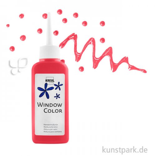 KREUL Window Color Glasmalfarbe 80 ml Einzelfarbe | Rubinrot