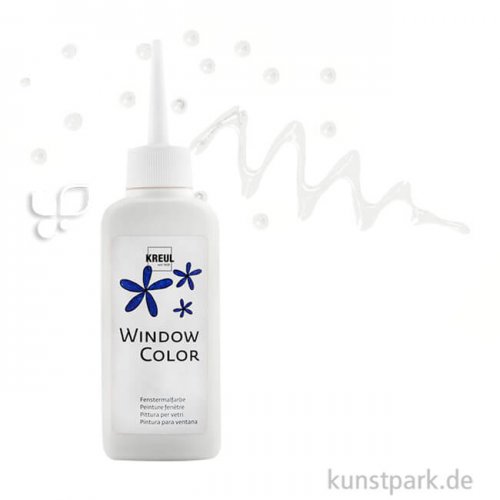 KREUL Window Color Glasmalfarbe 80 ml Einzelfarbe | Schneeweiß