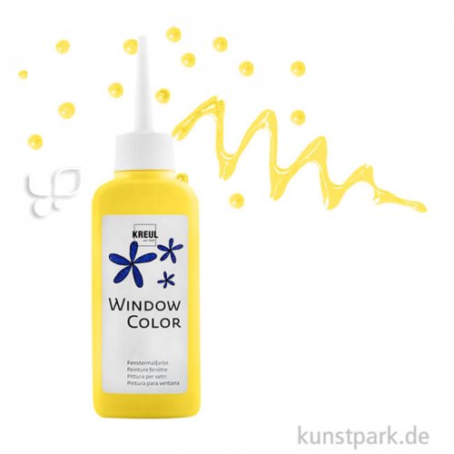 KREUL Window Color Glasmalfarbe 80 ml Einzelfarbe | Sonnengelb