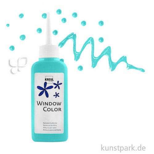 KREUL Window Color Glasmalfarbe 80 ml Einzelfarbe | Türkis