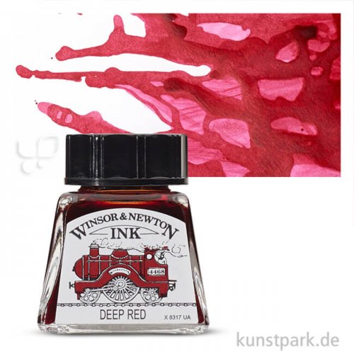 Winsor & Newton Drawing Ink, 14 ml Einzelfarbe | Tiefrot