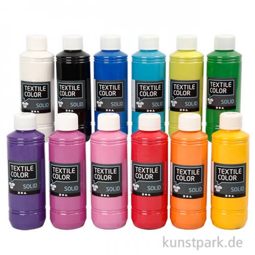 XXL Set - Textile Color für dunkle Textilien, 12 x 250 ml
