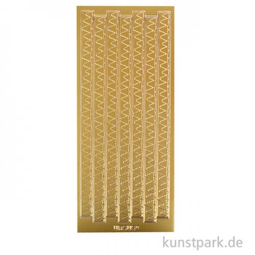 Sticker Nr.0072 Gold Linien Bordüre schmal & breit - Online-Shop