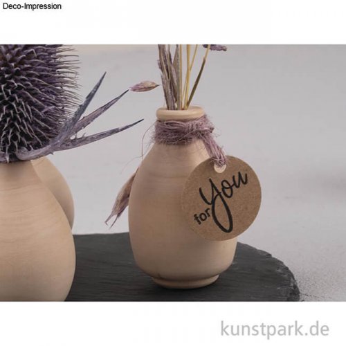 Holz Rahmen mit Mini Vase