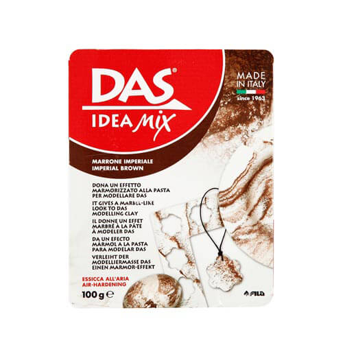 DAS Idea Mix - Modellierwachs für Marmor-Optik, 100 g Braun