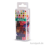 Acryl-Mosaik - Transparent, 1x1 cm, 50 g Einzelfarbe | Bunt
